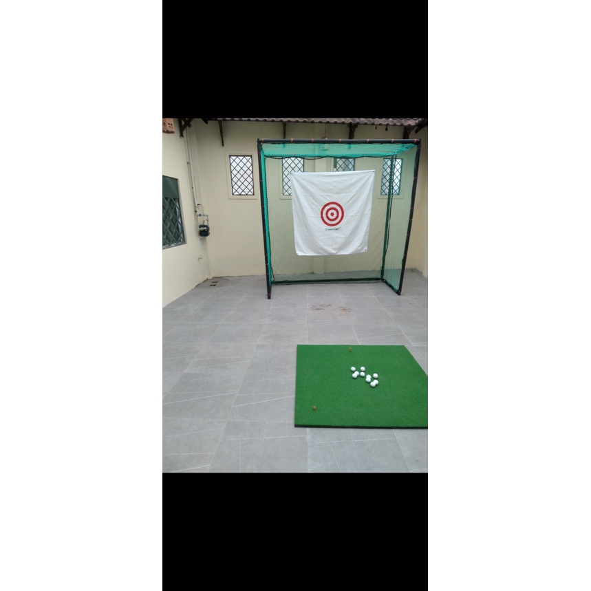 Bộ Tập Swing Golf Đầy Đủ Cao 2.5m Phù Hợp Văn Phòng, Căn Hộ Chung Cư: Khung Lưới + Thảm Swing Golf