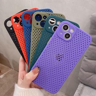 Tản Nhiệt Thoáng Khí Làm Mát Ốp Lưng Điện Thoại iPhone 13 12 Pro Max Mini Màu Kẹo Mềm TPU Cover