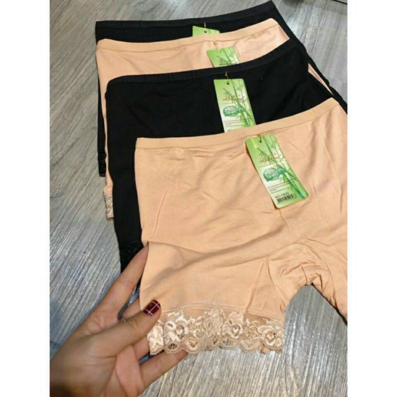 Quần đùi mặc váy chất cotton mềm thoáng mịn freesize từ 45-60kg