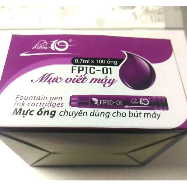 Combo 10 hộp mực ống điểm 10 (100 ống)