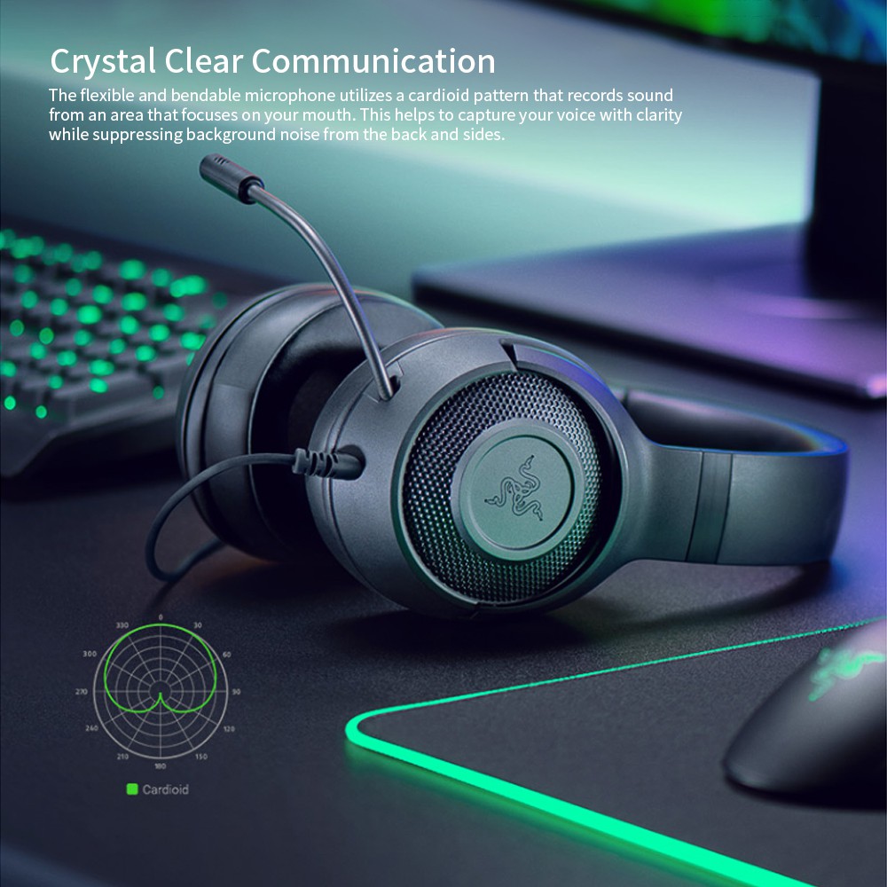 Razer Kraken X 3.5MM Interface Standard Edition 7.1 Tai nghe chơi game siêu nhẹ âm thanh vòm