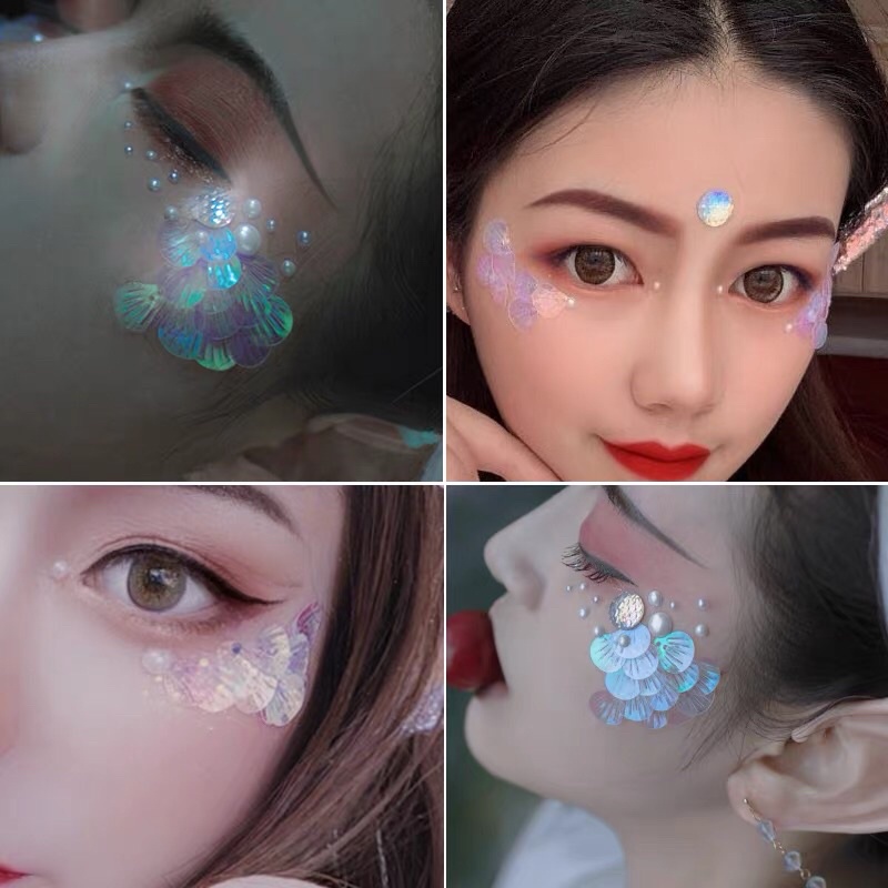 Vảy cá chu sa hologram dùng cho makeup cổ trang  cosplay làm concept chụp ảnh phong cách