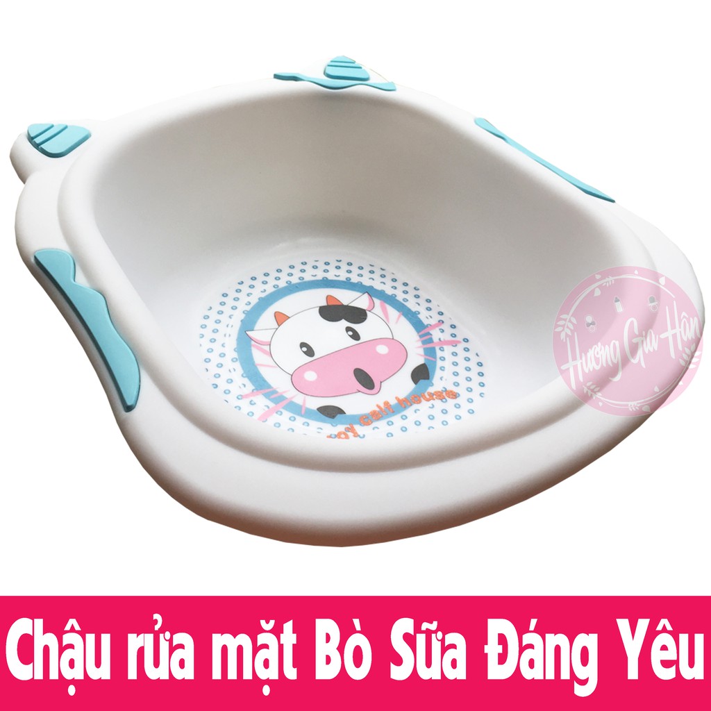 Chậu Rửa Mặt Bò Sữa Đáng Yêu Khiến Bé Thích Mê Mỗi Khi Rửa Mặt