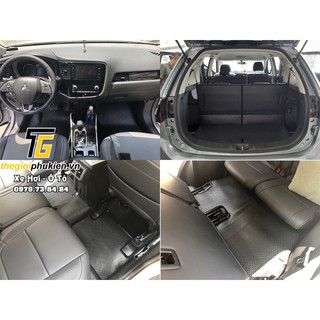 Thảm lót sàn Mitsubishi Outlander thương hiệu Kata - Tặng kèm 1 đôi gương cầu lồi và bảng số điện thoại