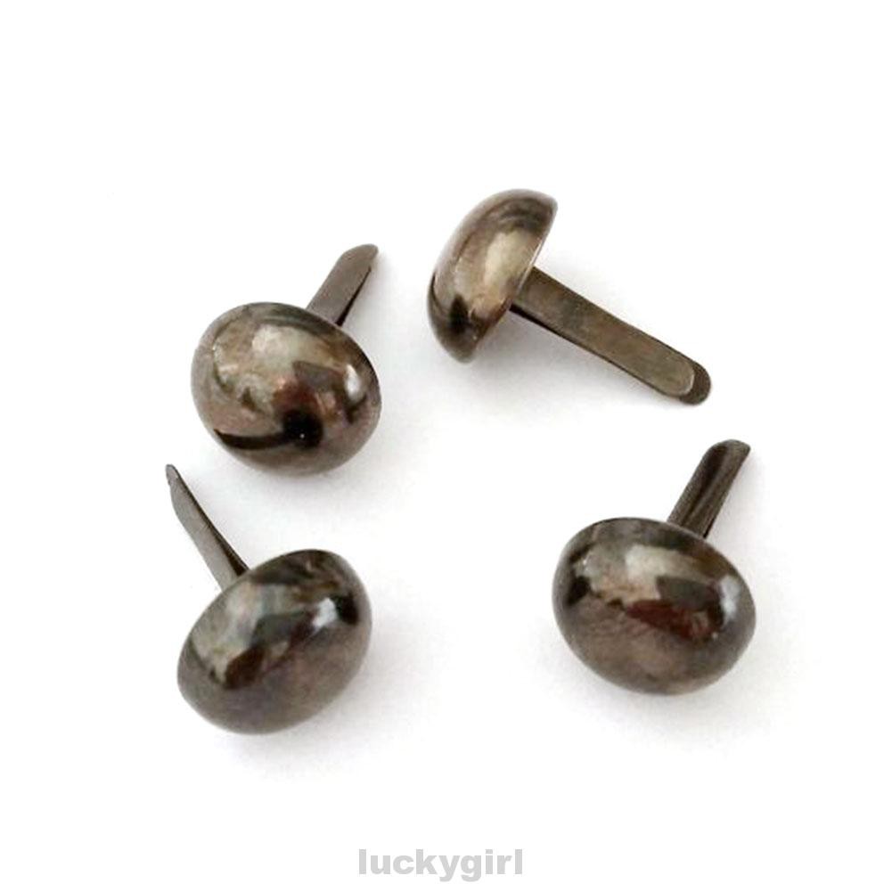 100pcs/pack Decor DIY Accessories Metal Handbag Bottom Protecting Mushroom Shape Feet Stud