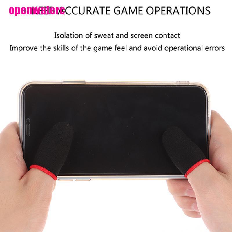 Set 2 Găng Tay Chống Mồ Hôi Bảo Vệ Ngón Tay Màn Hình Cảm Ứng Chơi Game