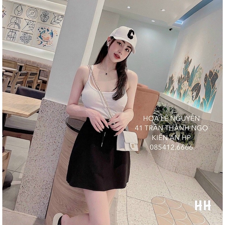 CHÂN VÁY COTTON DÁNG A THỂ THAO MS10627