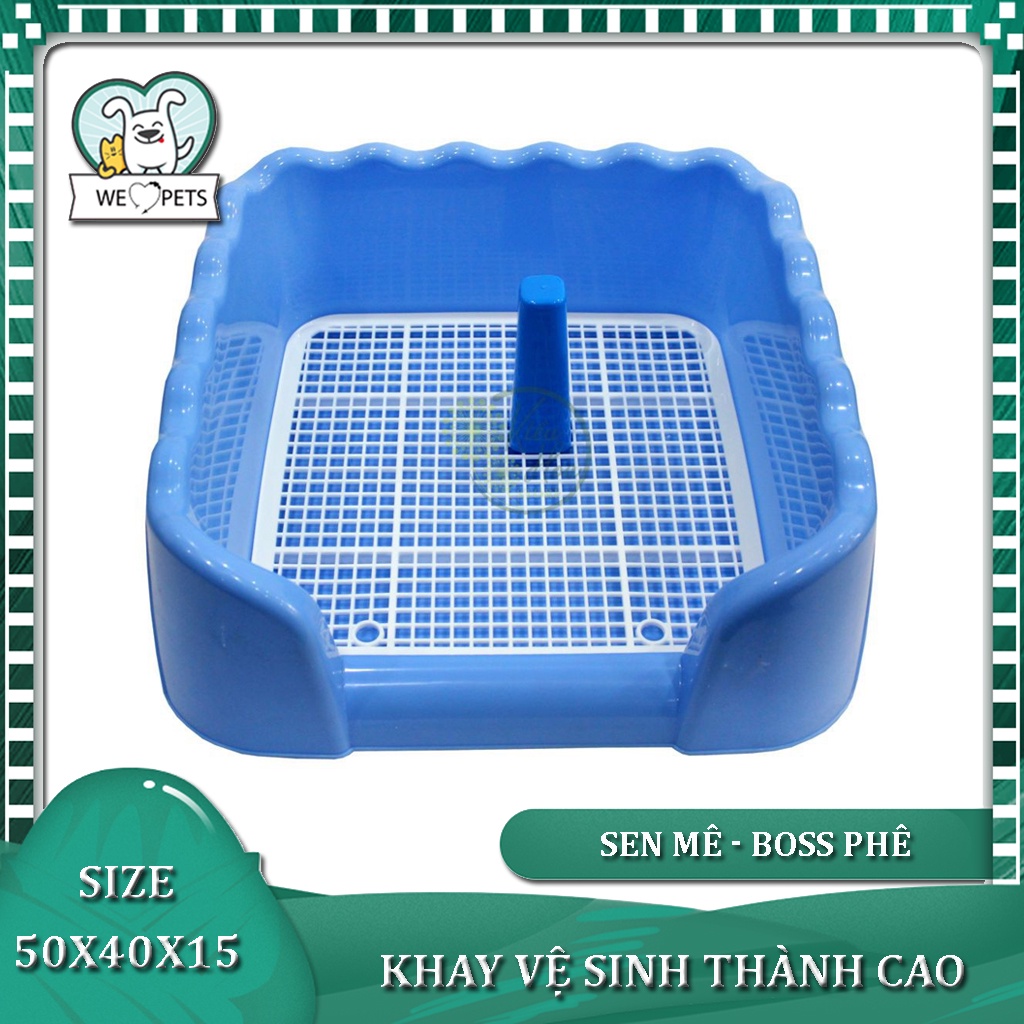 Khay vệ sinh thành cao cho chó mèo 50*40*15cm - Lida Pet Shop