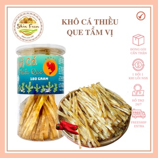 Khô cá thiều que tẩm vị cắt sợi hũ pet 180gr đồ ăn vặt shinfarm