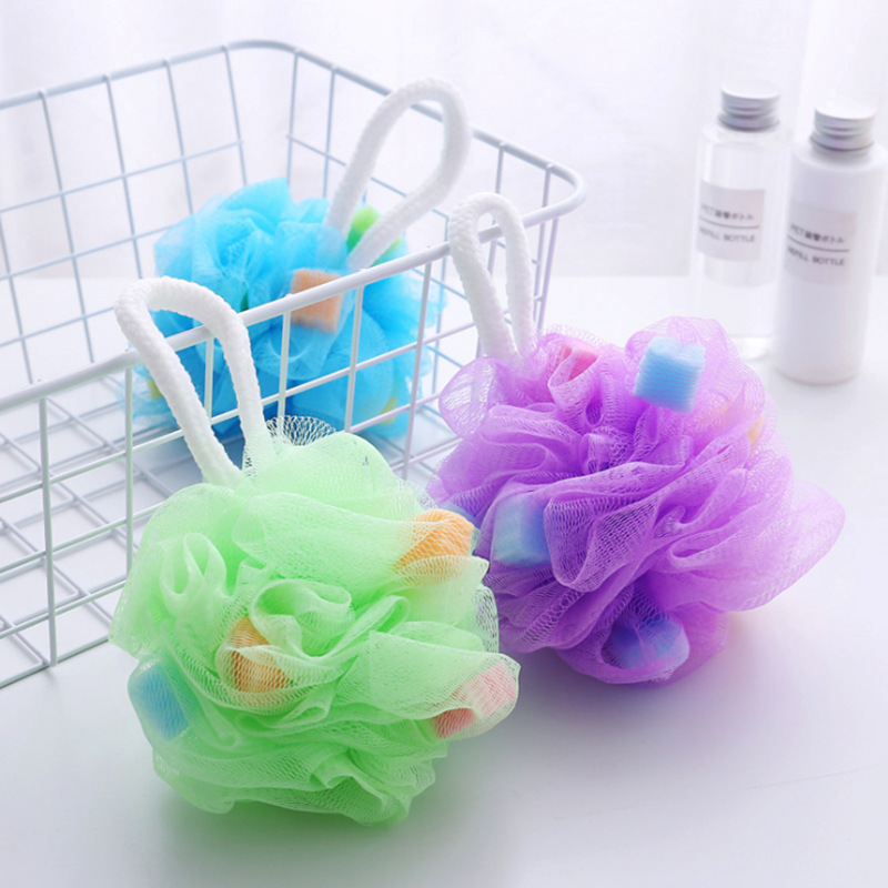 Bông tắm tẩy tế bào chết cơ thể dạng lưới nhiều màu sắc dành cho phòng tắm