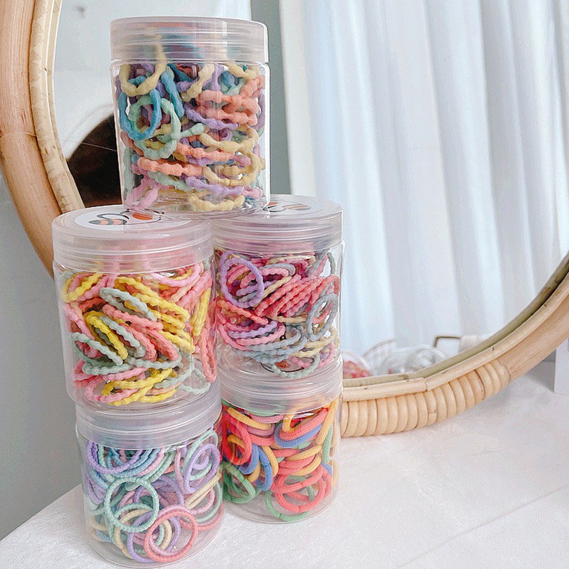 Dây Cột Tóc Nhiều Màu Dạ Quang Phong Cách Hàn Quốc Cho Nữ