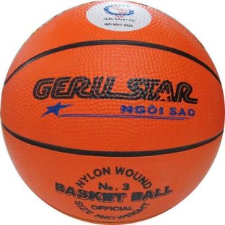 Bóng rổ cao su GERUSTAR size No 3,5,6,7 tặng kim+ lưới đựng bóng