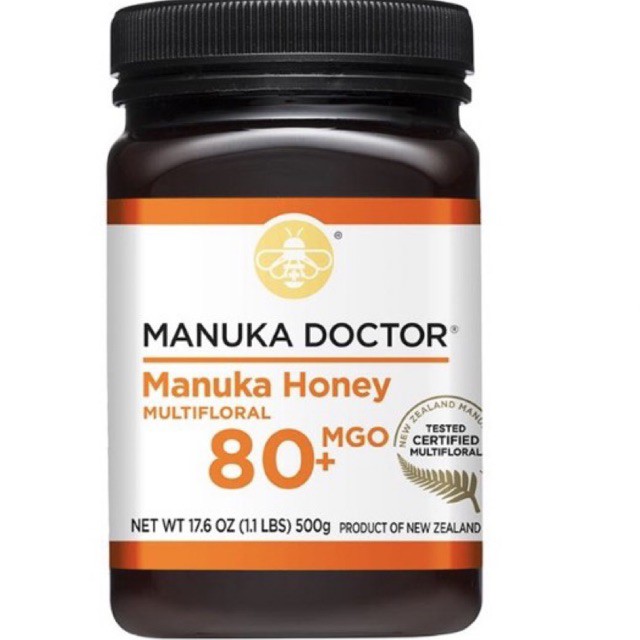 Mật ong Manuka Doctor 80+ đặt Mỹ bill đi air 500g