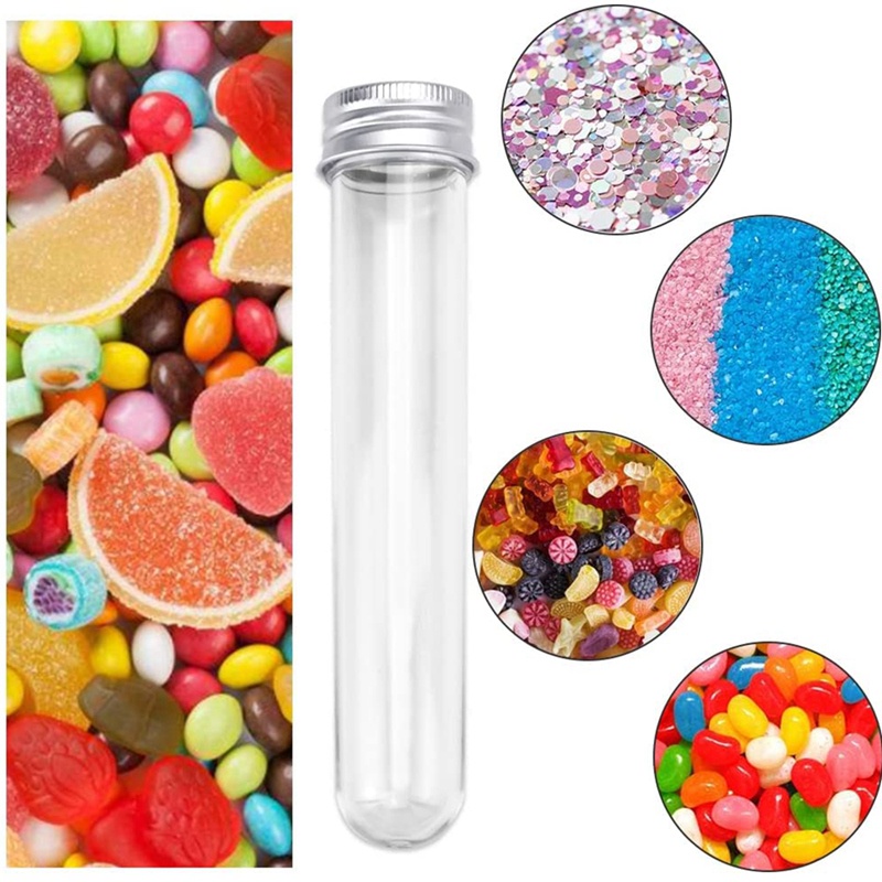 Set 30 Ống Nghiệm Nhựa 45Ml Có Nắp Trong Suốt Tiện Dụng