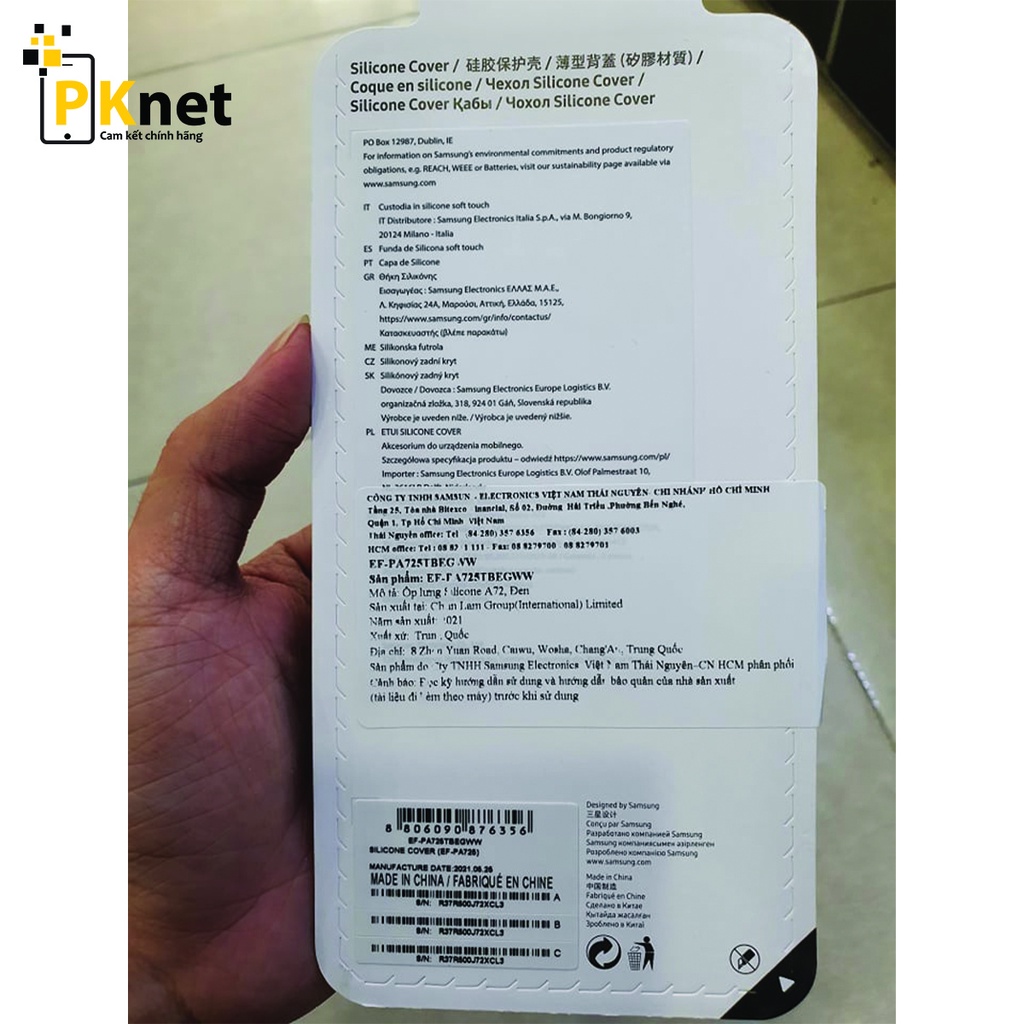 Ốp lưng Samsung A72 CHÍNH HÃNG [Fullbox, nguyên Seal]