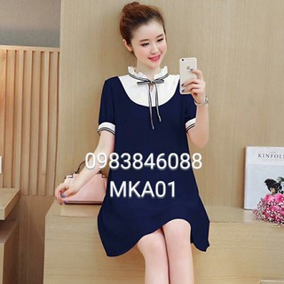Đầm bầu xinh KA878 Váy Bầu Công Sở Cổ Bèo