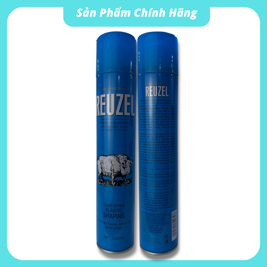 Gôm xịt tóc nam nữ REUZEL blue bản đặc biệt cực thơm siêu giữ nếp tạo kiểu tóc