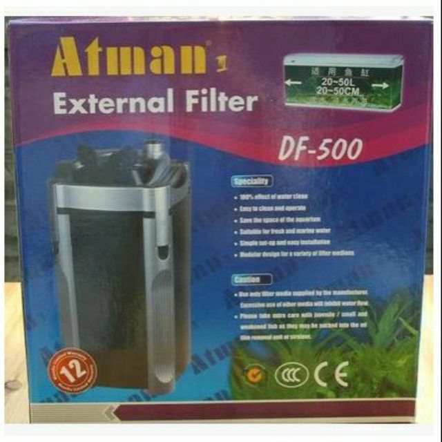 Lọc thùng Atman DF 500 công suất 14.5w dùng cho hồ thủy sinh 50 - 70cm