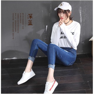 Quần jeans nữ cạp chun co giãn 4 chiều