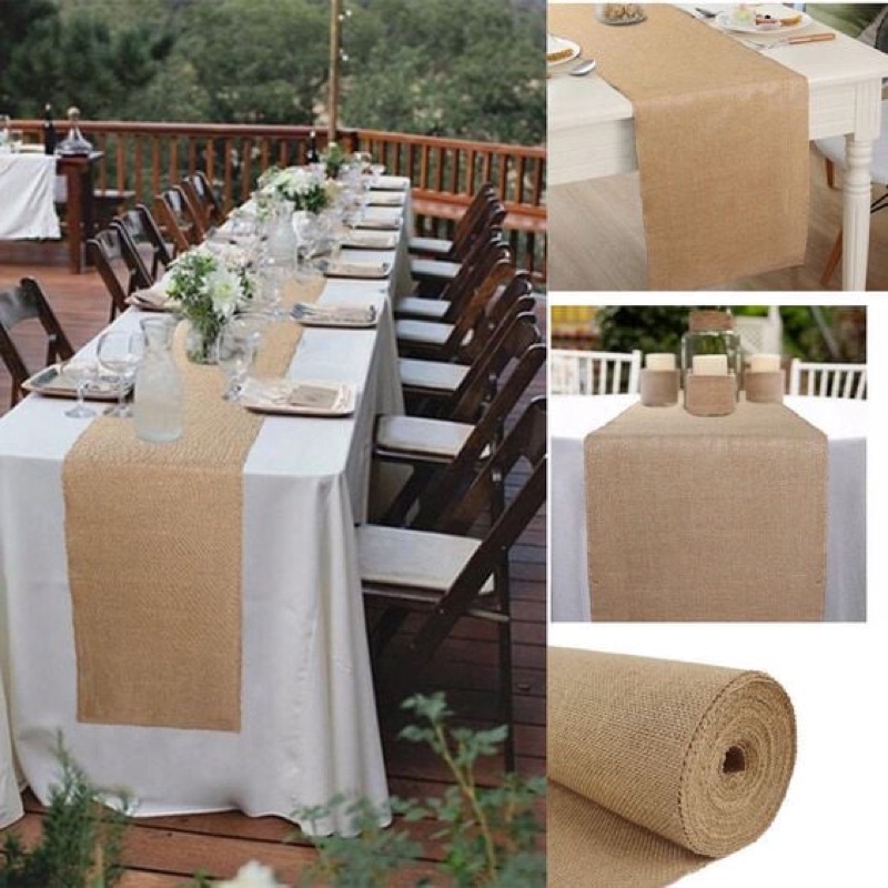 Table Runner tấm vải bố trải bàn trang trí, vải làm đồ handmade