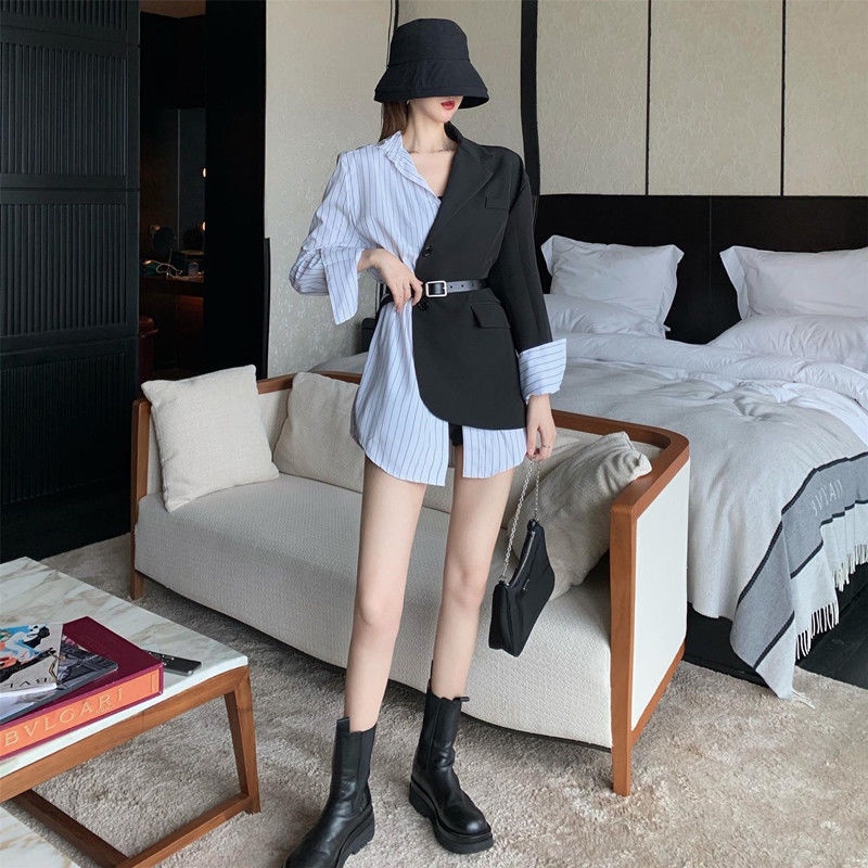 COZOK Áo khoác blazer tay dài thời trang cá tính