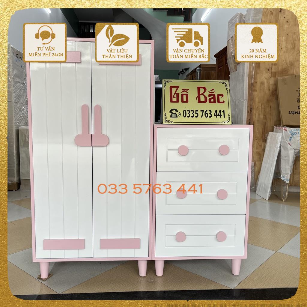 Tủ trẻ em gỗ MDF phủ melamine kích thước 120x60cm ảnh thật kèm video