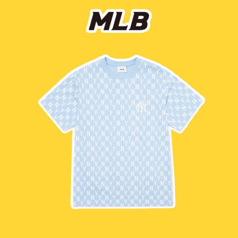 Áo thun NY MLB unisex nam nữ in hình Monogram Mega-Logo cá tính