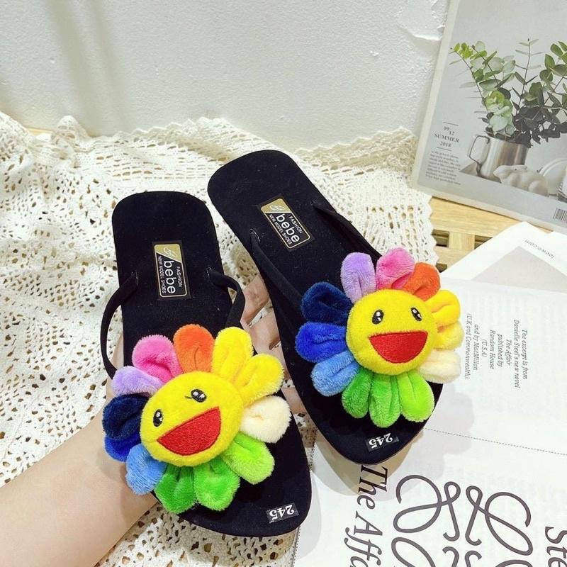 DÉP KẸP NHUNG BÔNG 7 MÀU KAIKAI - HÀNG ĐẸP DỄ THƯƠNG - MANG BỀN