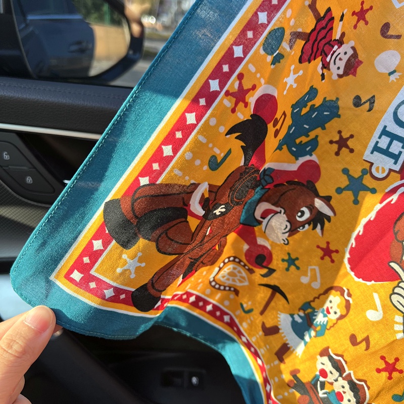 Khăn Quàng Cổ Hình Vuông Vải Cotton In Hoạt Hình Toy Story Dễ Thương Đa Năng