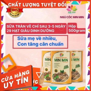 [MIỄN SHIP] COMBO 5 HỘP NGŨ CỐC BẦU _LỢI SỮA MINMIN 29 HẠT