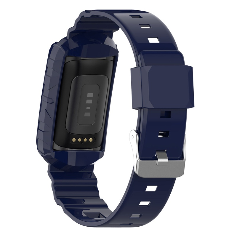 Dây Đeo Thay Thế Chất Liệu Silicon Màu Trơn Cho Fitbit- Charge5 3 SE