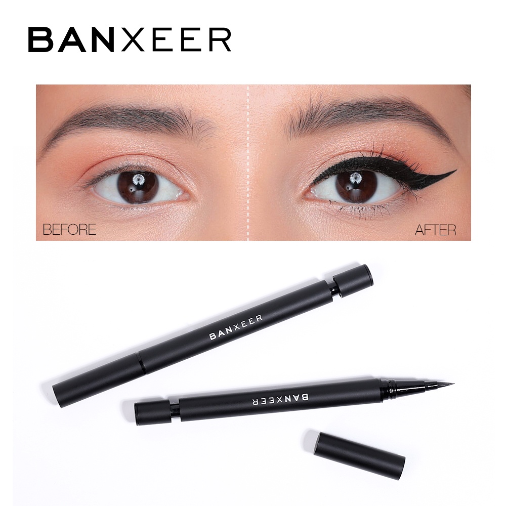 Bộ trang điểm BANXEER bao gồm chì kẻ mày + bút kẻ mắt + dụng cụ tỉa lông mày + dụng cụ uốn mi + bảng phấn mắt mẫu