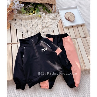 Bộ da cá BOY cổ trụ bé trai