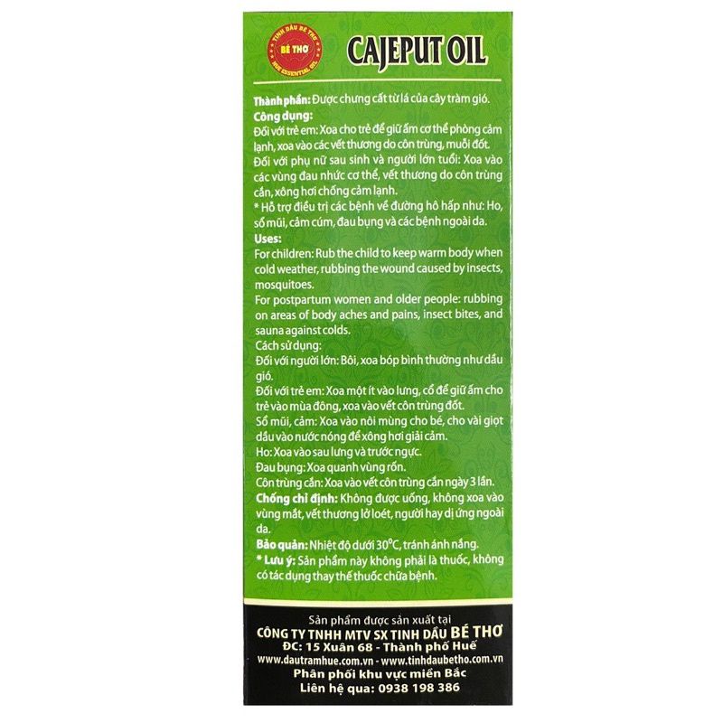 Tinh Dầu Tràm Bé Thơ 50m lchuẩn