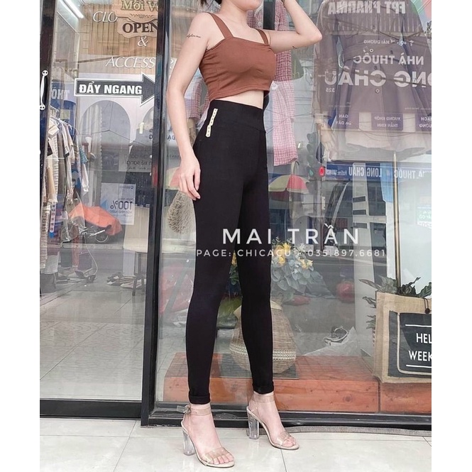 Quần legging Muji siêu co dãn