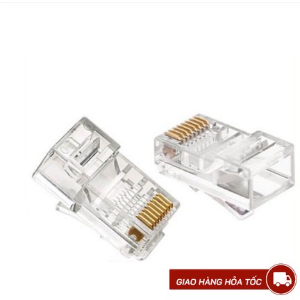 Combo 10 Đầu bấm dây mạng Hạt mạng RJ45 Cat5e hàng chất lượng cao