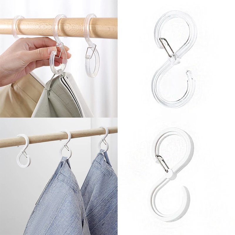 Móc Treo Quần Áo Bằng PP Hình Chữ S Chống Rơi Đa Năng Tiện Dụng Cho Phòng Tắm/ Nhà Bếp