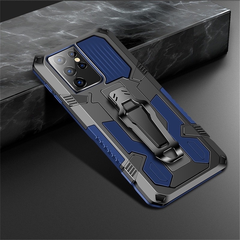 Shockproof Armor Protective Case For Samsung Galaxy S22 Ultra 5G S21 FE S20 Plus M31S Belt Clip Kickstand Back Cover Anti-knock