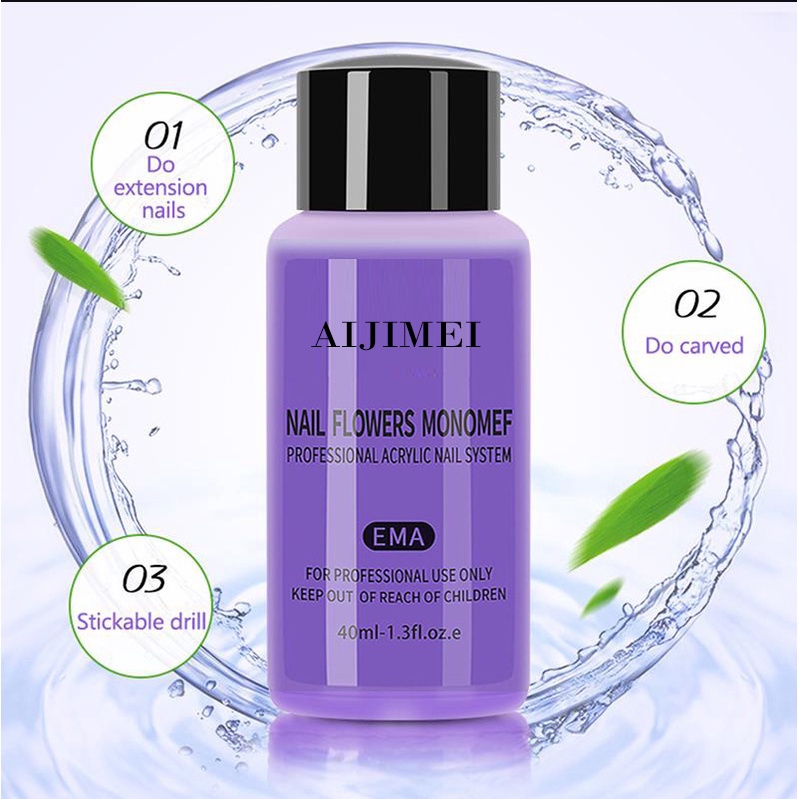 Lọ Dung Dịch Acrylic 40Ml Hỗ Trợ Trang Trí Móng Tay Nghệ Thuật