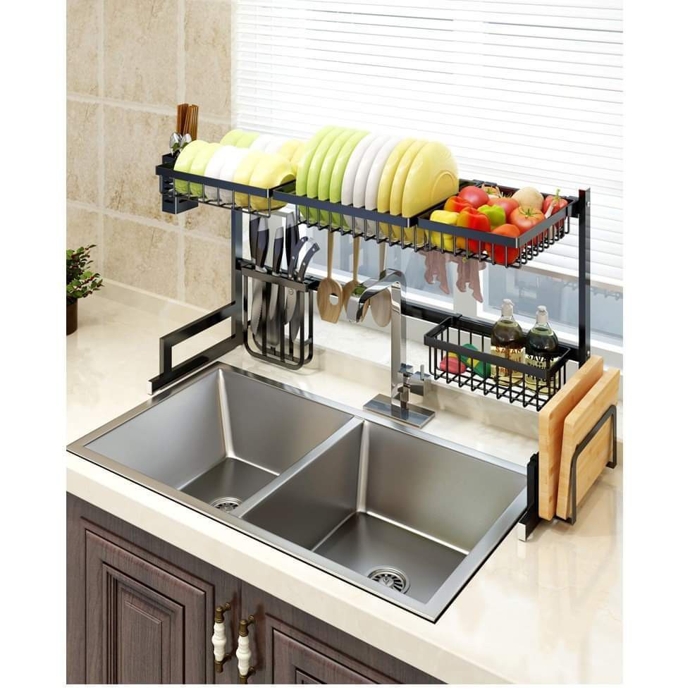 Kệ 1.2M CO GIAN Để Chén Đĩa Thông Minh Trên Bồn Rửa Bát inox 304 Cao Cấp ( KÍCH THƯỚC NÀY KHÔNG SHOP NÀO RẺ BĂNG) | BigBuy360 - bigbuy360.vn