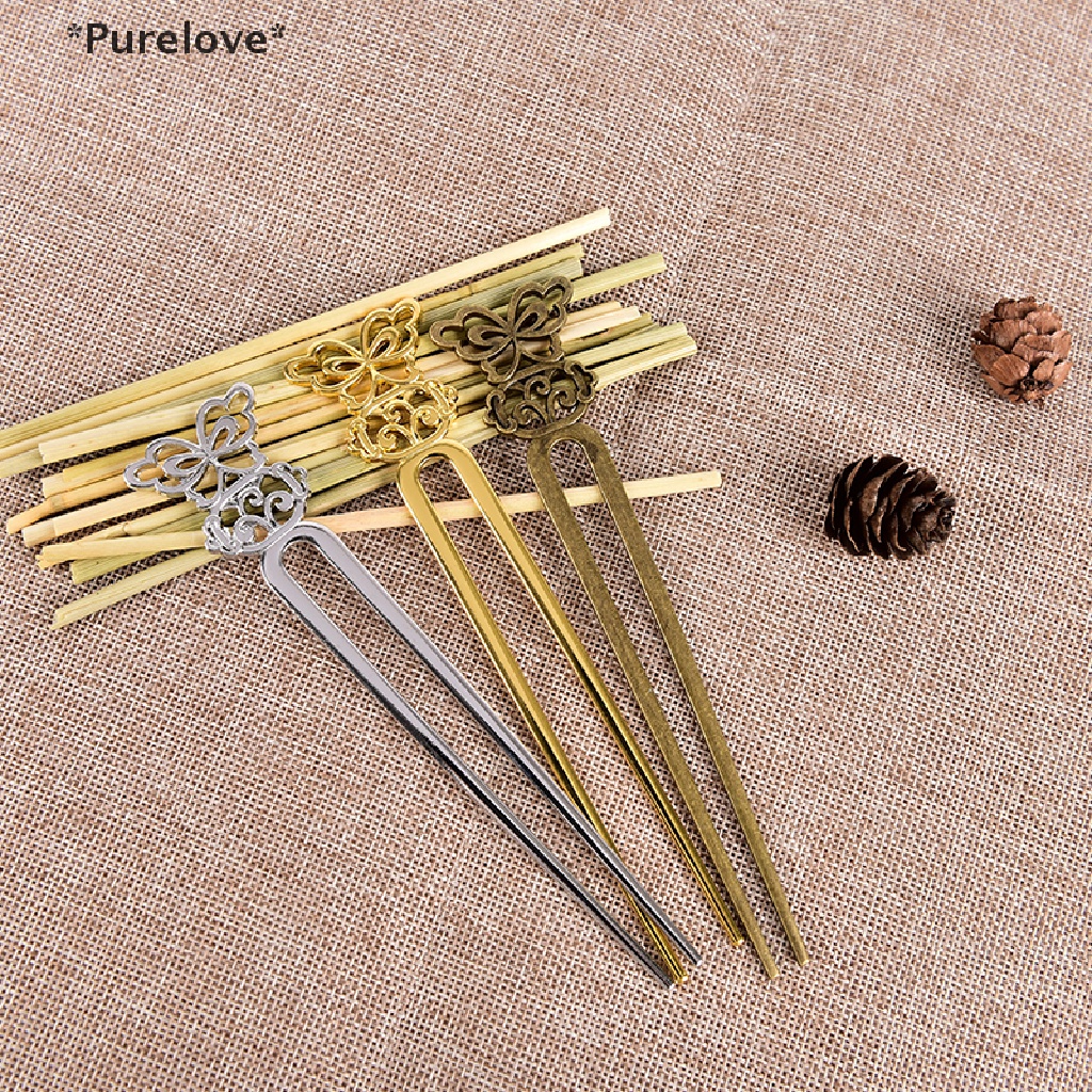 1 Kẹp Tóc Kim Loại Hình Vuông Phong Cách Retro