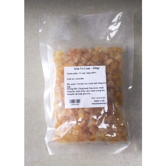 Mứt VỎ CAM hạt lựu 100g