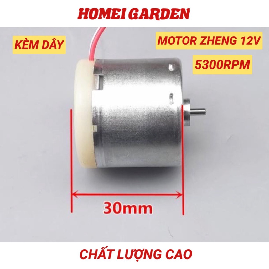 Motor 12v ZHENG tốc độ chậm 5300 RPM chạy êm thích hợp hoạt động thời gian dài mới 100% - D0020
