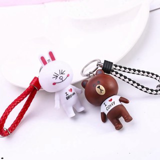 Móc Khóa Gấu Nâu Brown, thỏ Cony dễ thương