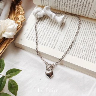 Vòng cổ nữ dây chuyền nữ trái tim cài cá tính vintage La Poire