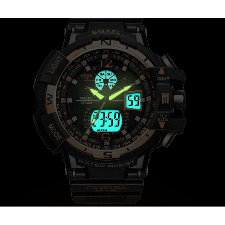 Đồng Hồ Nam Thể Thao SMAEL 1376 Chính Hãng Chống NướcThiết Kế Hầm Hố Dây Cao Su Bền Pin Trâu | BigBuy360 - bigbuy360.vn