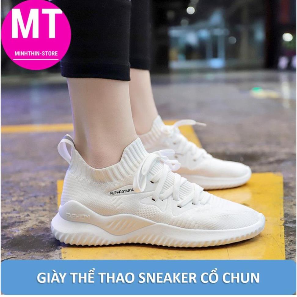 Giày Thể Thao Nữ Tập Gym Đế Mềm Cổ Chun -v11