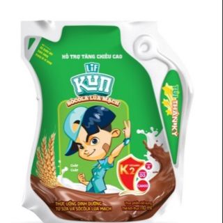 Thùng sữa Kun hổ trợ tăng chiều cao vị sô cô la lúa mạch 110ml 24 túi
