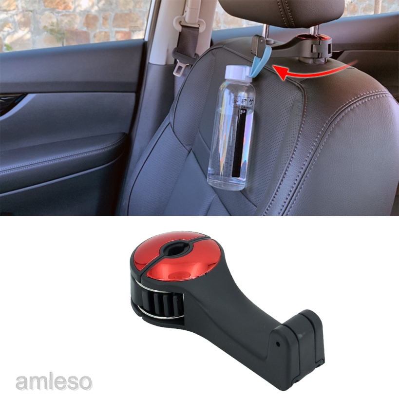 [AMLESO] Car Seat Back Hook with Phone Holder Headrest Seat Hanger for Bag Handbag