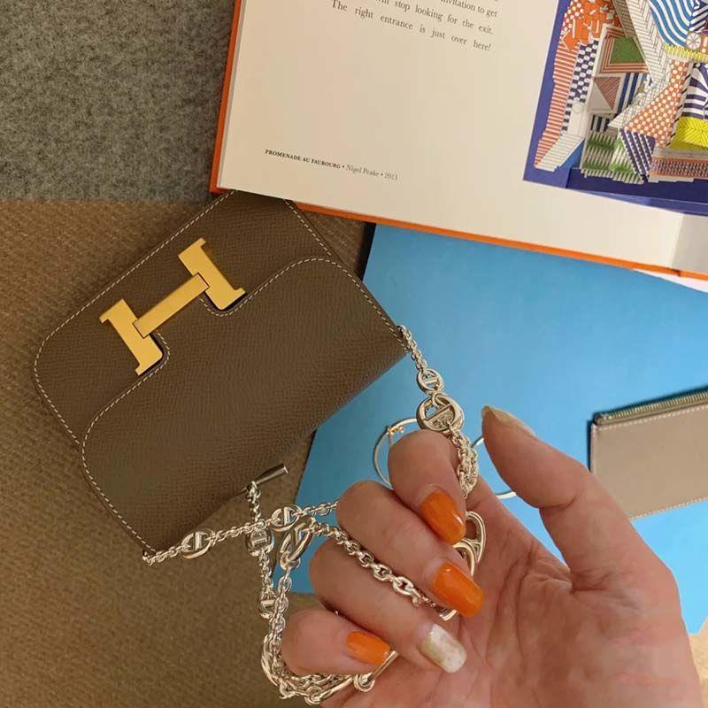 Túi Dây Xích. Túi Đeo Chéo. Túi Đeo Chéo Vuông Nhỏ Dây Xích Khóa H Hình Chữ H Thời Trang Mới Năm 2021 Cho Nữ